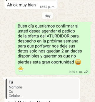 Espacio para testimonio de aturdidor 2