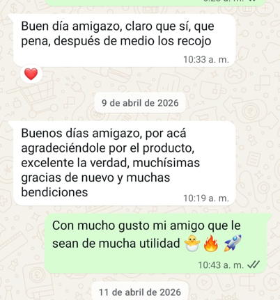 Espacio para captura de WhatsApp de cliente 3