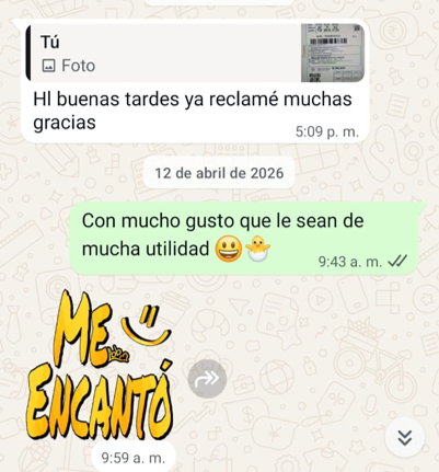 Espacio para captura de WhatsApp de cliente 4
